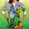 thumbnail image 1 of Puntoco Camisa Mujer Manga Corta Cuello Pico San Patricio Estampado Con Protector Bolsillo Liquidación Puntoco Puntoco-5163, 1 of 7