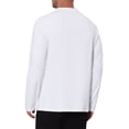 thumbnail image 3 of INSPIRE CHIC Men's Long Sleeve T-Shirt Crew Neck Solid Color Relaxed Fit Casual Tee 2XL White, 3 of 6