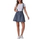 thumbnail image 1 of Falda de mezclilla para mujer, tirantes ajustables, mini tirantes, falda de mezclilla lavada, M azul retro, 1 of 6
