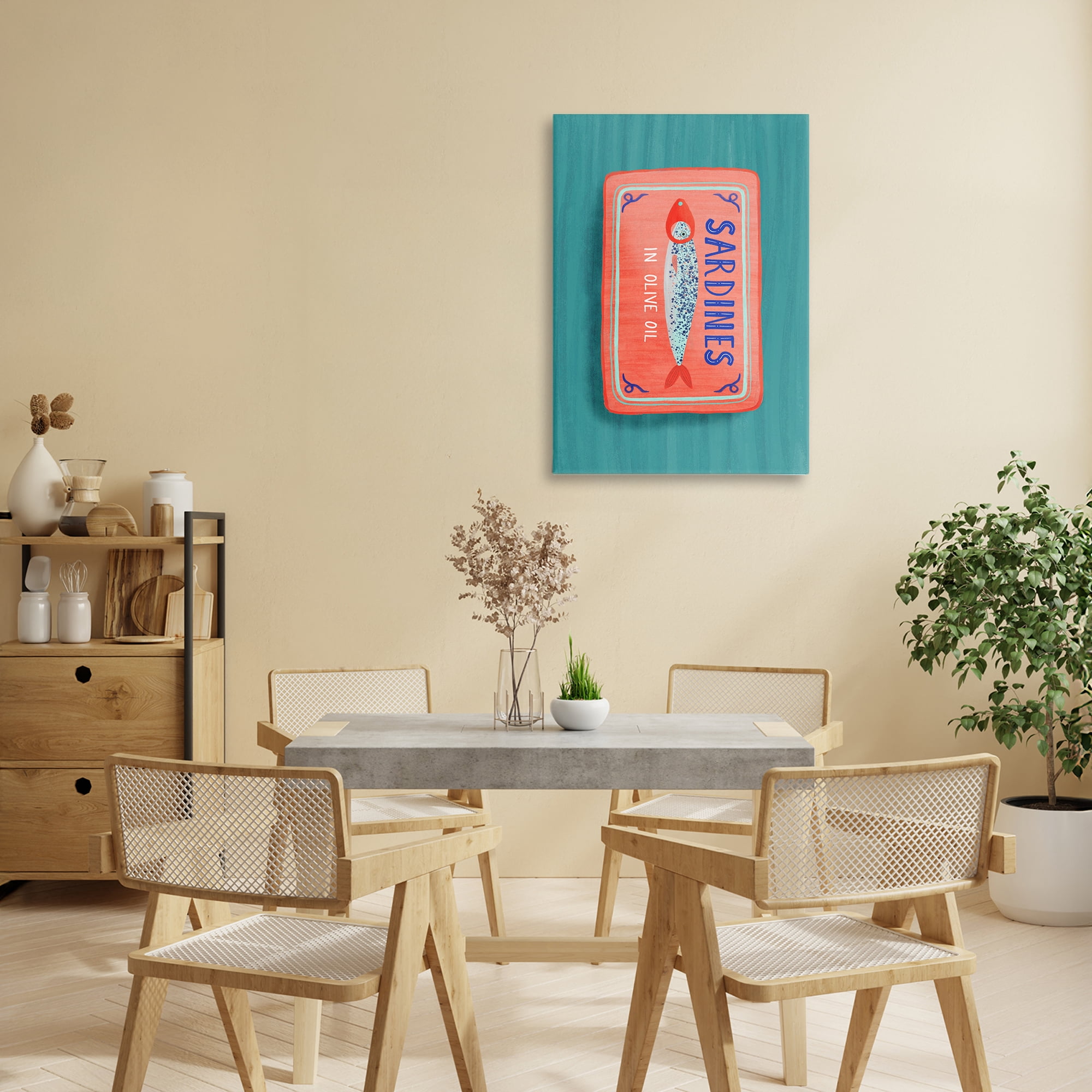 Stupell Industries Sardines Olive Oil Seafood Canvas Wall Art, design by Metka Hiti
