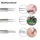 thumbnail image 2 of Acne blackhead acne clip set pointed elbow nail tweezers grafting eyelash curler 3-piece set, 2 of 4