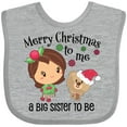 thumbnail image 3 of Inktastic Merry Christmas to Me, a Big Sister to Be Girls Baby Bib, 3 of 4