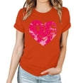 thumbnail image 4 of Meichang Hauts pour Femmes Saint-Valentin Shirt Bonbons Cœur Graphiques T-Shirts Hauts Mignons T-Shirts de Vacances Manches Courtes Col Rond T-Shirts Mode 2025, 4 of 4