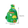 thumbnail image 4 of Bolsas de pecho Pecho para niños Bolsos de nailon con estampado de dibujos animados lindos Mini bolsos cruzados Verde, 4 of 6