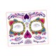 thumbnail image 5 of Tatuaje facial de Halloween Yuyangstore con flores fluorescentes Estilo B, 5 of 8