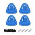 thumbnail image 2 of Neinkie Kayak Stainless Steel D-Ring Patch Replacement + 5m Blue Bungee Cord for PVC Rib Inflatable Boat, Raft, SUP, Stand up Paddleboard Deck Rigging Kit, 2 of 6