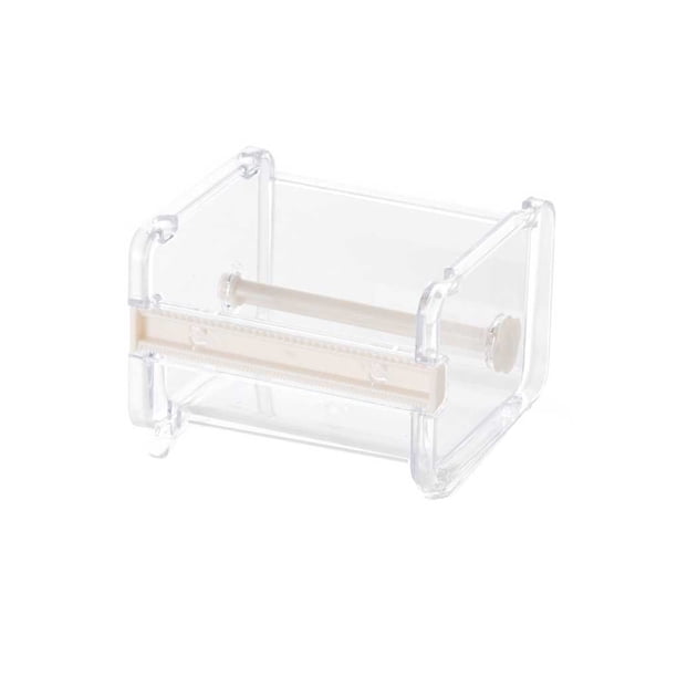 Wosthever Dispensador de cinta de escritorio, rebanador, rollo múltiple, caja de almacenamiento de pegatinas, suministros de arte artesanal, contenedor, Almacenamiento y organización del hogar Beige Wosthever HA077664-03