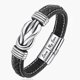 thumbnail image 1 of Mother And Son Forever Linked Together Braided Leather Bracelet, Men's Braided Leather Knot Wristband Cuff Bracelet, Son Inspirational Birthday Gift, 1 of 4