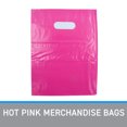 thumbnail image 2 of Hot Pink Merchandise Bags - Lightweight (9" x 12") - Pack of 1000 - Durable Plastic Gift Bags with Handles - Lightweight and Stylish Merchandise Bags for Shopping  Retail  Boutique  and Gifts, 2 of 5