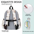 thumbnail image 5 of Highland Cow and Flower Print Cute School Backpack with Padded Back and Adjustable Shoulder Straps 13.4"x11"x4.7", 5 of 5