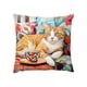 thumbnail image 2 of Fasiaou 3 Counts Artistic Abstract Style Pillow Cover Floral Print Sofa Bedroom Decor Cushion Case Soft Nylon Spandex Washable Home Living Room Accent, 2 of 6