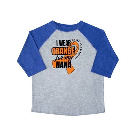 

Inktastic I Wear Orange For My Nana Multiple Sclerosis Awareness Gift Toddler Boy or Toddler Girl T-Shirt