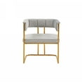thumbnail image 6 of Limari Home Bavaria 18.5" Modern Fabric and Metal Dining Chair in Light Gray, 6 of 6