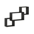 thumbnail image 1 of Furinno Rossi Interweave Wall Mount Floating Decorative Shelf, Set of 3, Espresso, 1 of 6