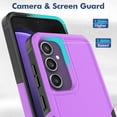 thumbnail image 3 of Decase Heavy-Duty Case for Samsung Galaxy S24 FE,Dual Layer Military Grade Drop Protection Anti-Fingerprint Anti-Scratch Hard Back Cover Silicone Bumper Shockproof Case for Galaxy S24 FE,Purple, 3 of 5