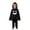 B-Black, variant on Pumpkin Halloween Costume 2 Piece Soft Cloak Hood and Pants Halloween Costumes