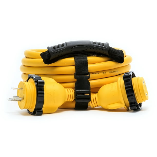 Camco 55611 RV 25' 30Amp Male and 30Amp Female PowerGrip Marine