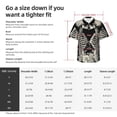 thumbnail image 5 of Gukieu Skeletons Love Flowers Print Men's Short-sleeved Shirts, Button-down Lapel Hawaiian Shirts, T-shirts, Beach Vacation Summer Casual Wear,X-Large, 5 of 7