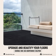 GroundSmart 16 x 16 x 5/8 Gray SmartLoc Herringbone Floor Tile Rubber Patio Paver, 9 Pack