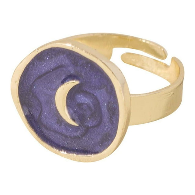 TopLLC Rings Exquisite Fashion Alloy Fashion Personality Drip Oil Dream Star ring ring