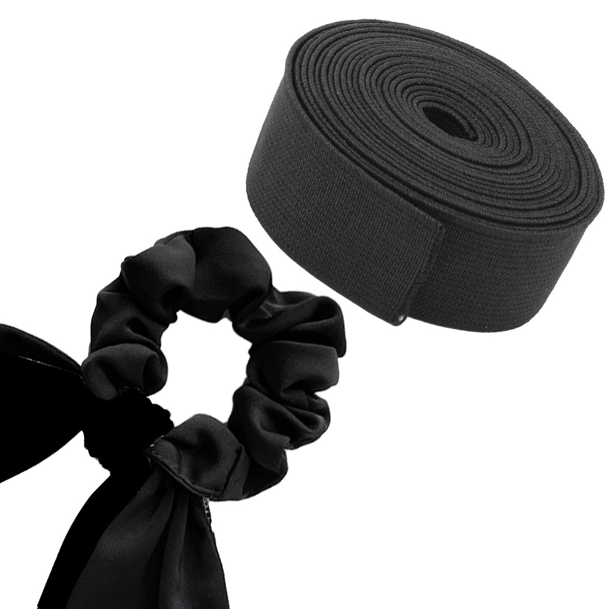 19 Black elastic band Length 140 mm, Width 10 mm - elasticmaterials