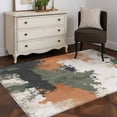 thumbnail image 3 of 3'x5' Area Rugs, Vintage Sage Green Orange Indoor Outdoor Area Rug for Living Room Bedroom, Modern Abstract Art Washable Bathroom Rugs Kitchen Floor Carpet Mats Home Decor Aesthetic, 3 of 8