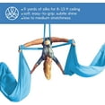 thumbnail image 4 of Aum Active Aerial Silks Yoga Sling Hammock Starter Kit - 9 Yd Tricot Fabric, Blue, 4 of 7
