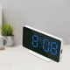 thumbnail image 4 of Reloj despertador digital moderno de escritorio/pared con temperatura, fecha, modo fin de semana y USB. Azul, 4 of 7