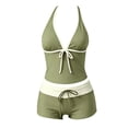thumbnail image 4 of Girls Swimsuit Halterneck Tankini Two Piece Tween Girls' Swimwear Beach Girl Bathing Suit for 7-8 Years, 4 of 8