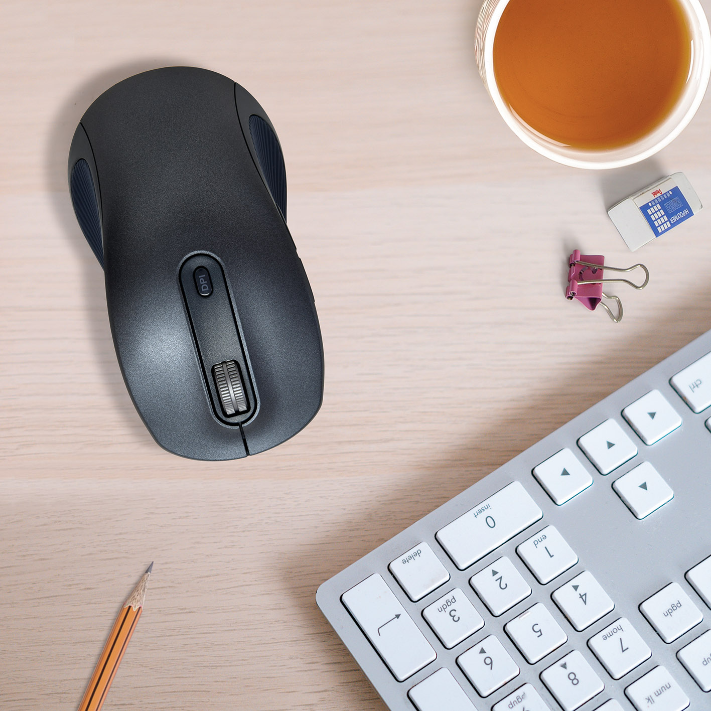 onn 6-Button Wireless Bluetooth Ambidextrous Mouse, Black photo 3