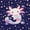 Violet, variant on Manfei Colorful Axolotl 7-Piece Twin Bedding,Watercolor Animals Pattern Bedding Comforter Set,Colorful Stars Reversible