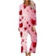 thumbnail image 1 of Puntoco Conjuntos de pijama cómodos para mujer Conjunto de pijama con pantalón y parte superior informal con estampado navideño para mujer, 1 of 3