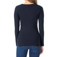 thumbnail image 5 of ClothingAve. Women's Comfy Long Sleeve Round Neck Undershirt Fitted Top | Layering, Work, All Season | Value-Pack Available Female T-Shirt, 5 of 7