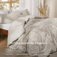thumbnail image 3 of Juego de edredón Bedsure, estilo bohemio, lino king size, 3 piezas, 3 of 8