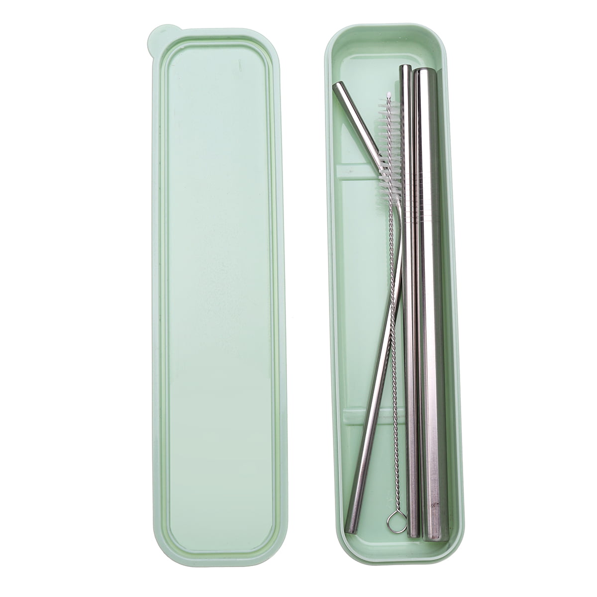 8.5 In Set of 8 Stainless Steel Straws Ultra Long 