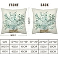 thumbnail image 6 of Eucalyptus Leaves Pillow Covers 18x18 Inch Sage Blue Green Leaf Butterfly Decorative Pillow Cases Set of 2 Spring Summer Mason Jar Floral Pillowcase Farmhouse Decor for Couch Sofa, 6 of 6