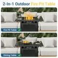 thumbnail image 2 of Heynemo 30" Outdoor propane fire pit table with Lid & Lava Rocks, 2in1 50,000 BTU Outdoor Gas Fire Pit Table with Waterproof Cover, 2 of 7