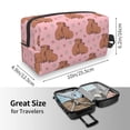 thumbnail image 4 of Goofa Heart Capybara Printed Toiletry Bag with Handle,Large Capacity Travel Makeup Cosmetic Bag for Women, Carry on Airport Airline Compliant Bag, 4 of 9