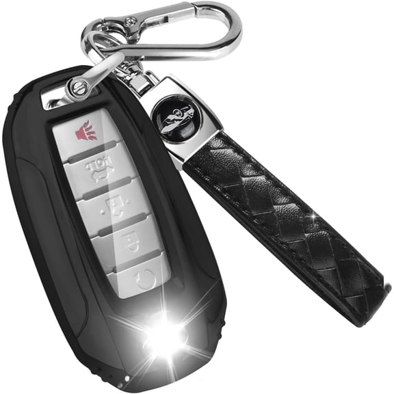 Key Fob Cover Compatible with Infiniti Q50 Q60 QX60 QX50 QX55 2019-2024 Keychain Case Holder Protector,Black