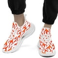 thumbnail image 2 of Coolcustomize Men's Gothic Punk Sneakers - Chunky Sole Low-Top Lace-Up Shoes with Flame Wave Print, Contrast Design, Breathable Fabric Upper & Cushioned EVA Sole, Event Footwear, Fashion Trainers, 2 of 10