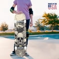 thumbnail image 4 of 31"x8" Dark Gothic Human Skulls Crow Roses Candles Complete Skateboards for Beginners, Double Kick 7 Ply Maple Deck Skateboard with Wheels, Gifts for Kids Teens, 4 of 8