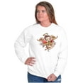 thumbnail image 3 of Betty Boop Cartoon Lil' Angel Tattoo Women Crewneck Sweatshirt Brisco Brands S, 3 of 6
