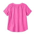 thumbnail image 5 of IUYRTFE Women's V-Neck Short Sleeve Cotton Linen Blouse Relaxed Fit Casual Summer Top with Button Detail, 5 of 8