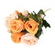thumbnail image 3 of Ramo de rosas artificiales Strade Fareast Limited 5 cabezas decoración boda San Valentín Naranja, 3 of 8
