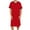 Red, variant on Miqool Men's Nightshirt V Neck Short Sleeve Nightgown Soft Loose Pajama Sleep Shirt Comfy Sleepwear Nightwear with Pocket, S-3XL