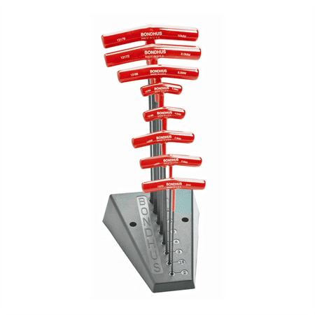 Bondhus 13189 8-Piece Ball End T-Handle Set with Stand