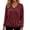 Wine Blouse, variant on Qgtaibl V Neck Pullover Tops for Women Raglan Long Sleeve Solid Color Lounge Blouse Fall Loose Fit Stretchy Sweatshirts Wine XXL