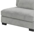 thumbnail image 5 of Bentley Modern style Armless Chair made with Corduroy Fabric Gray, 5 of 5