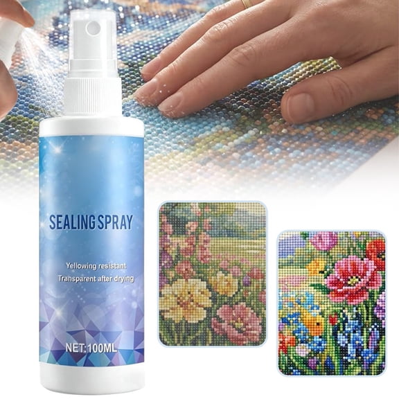 Painting Sealer Spray 100ml Fast Drying Art Spray Sealer, Even Mist Spray Design, Easy To Use Art Sealer for Painting, Canvas Crafts, Drawing Protection and Handmade Artwork Preservation