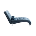 thumbnail image 5 of Zechuan Curved Lounge Chaise sofa, Accent Chair Sofa with Acrylic Leg, Blue, 5 of 9